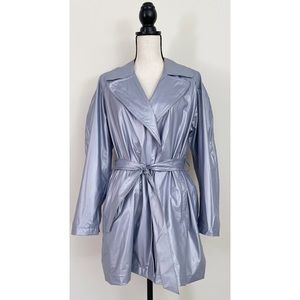 Vintage Y2K Vinyl Trench Coat